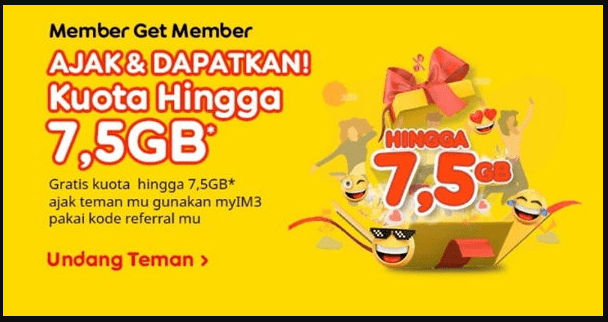 cara klaim bonus kuota indosat