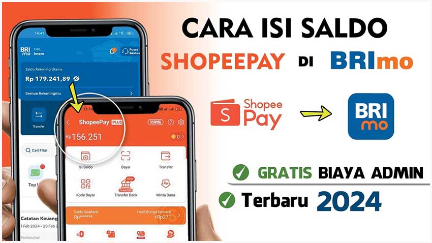 Cara isi Shopeepay lewat BRIMO