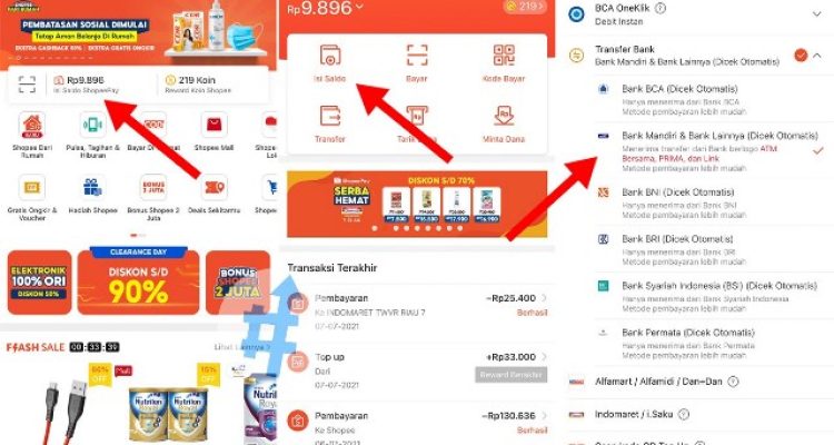 Cara isi Shopeepay lewat M Banking BCA