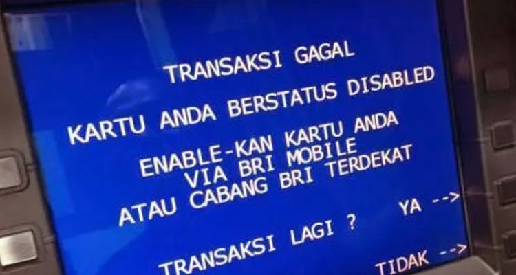 atm diblokir