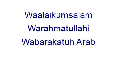 waalaikumsalam warahmatullahi wabarakatuh arab 28889