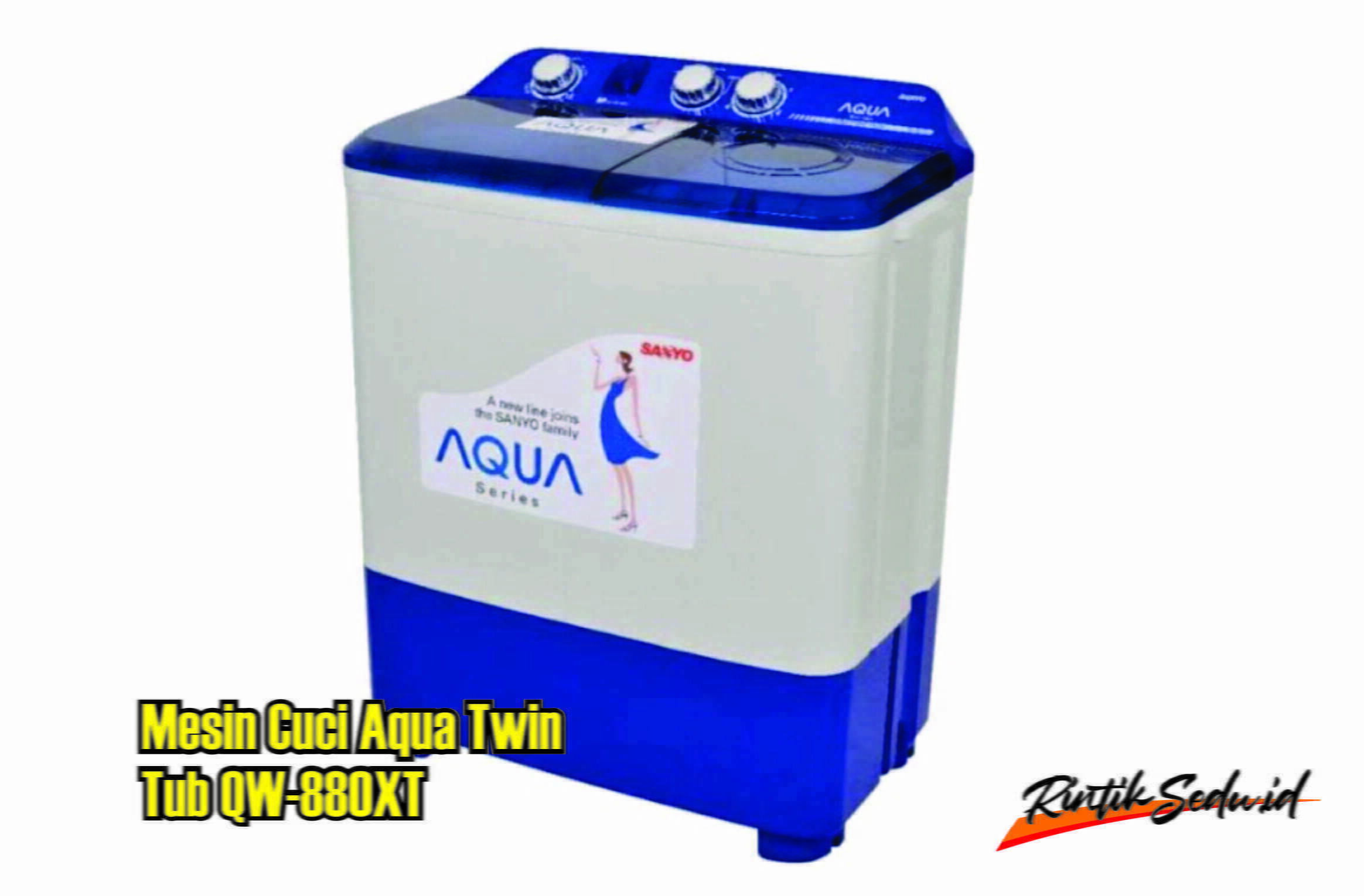Mesin Cuci Aqua Twin Tub QW 880XT
