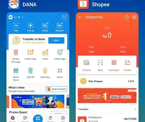 Cara transfer dari dana ke shopeepay