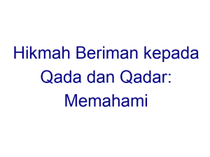 hikmah beriman kepada qada dan qadar memahami takdir dalam kehidupan 6277