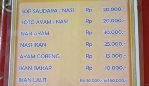 pricelist artinya