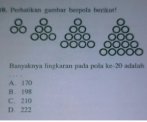 tentukan banyak lingkaran pada pola ke-100