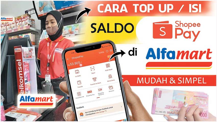 Cara isi shopeepay di Alfamart