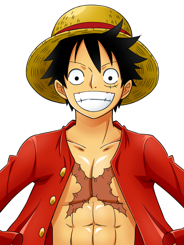 Cara gambar luffy