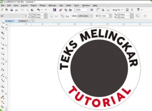 cara membuat tulisan melengkung di corel