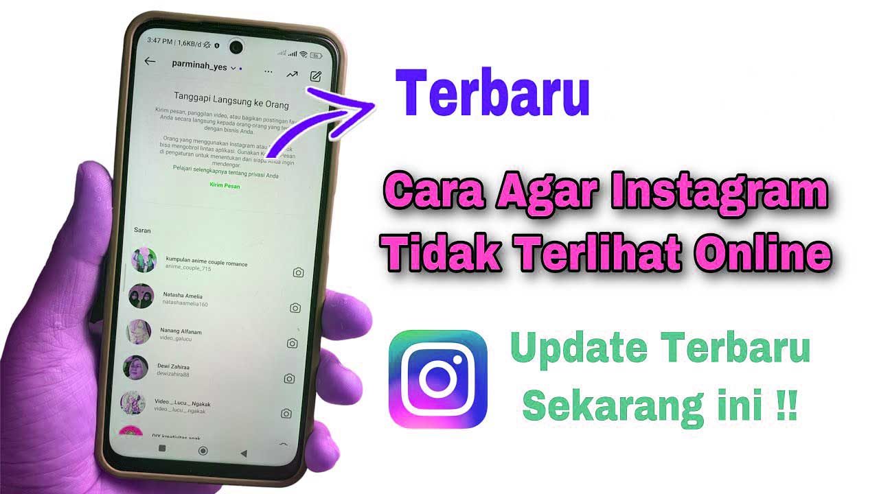 Cara agar instagram tidak terlihat online