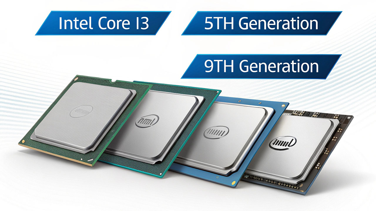 Intel Core i3 Generasi Kelima hingga Kesembilan