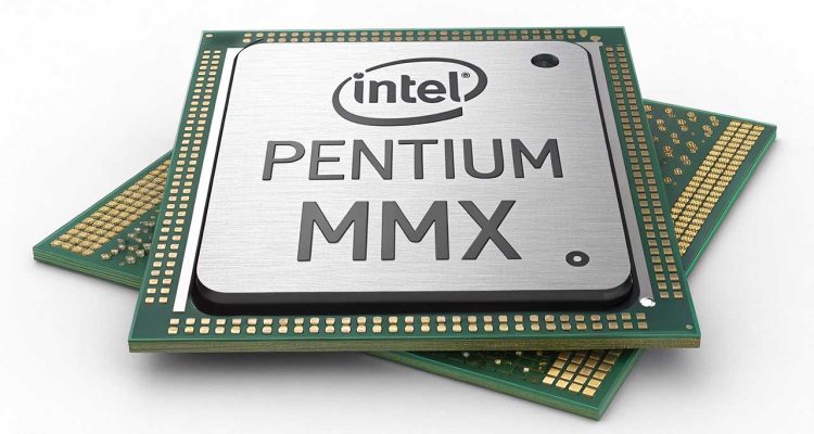 ilustrasi Intel Pentium MMX (1996) Generasi KEdua