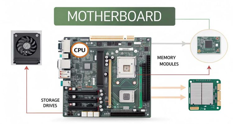 Fungsi Utama Motherboard untuk Menghubungkan Komponen Utama dalam Sistem Komputer