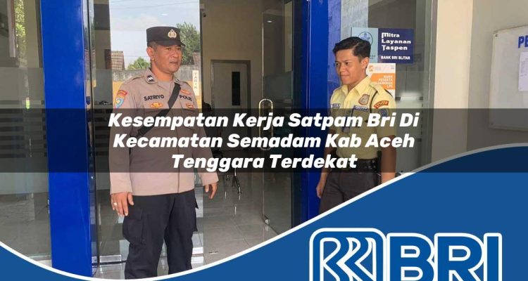 kesempatan kerja satpam bri di kecamatan semadam kab aceh tenggara terdekat 1754273338