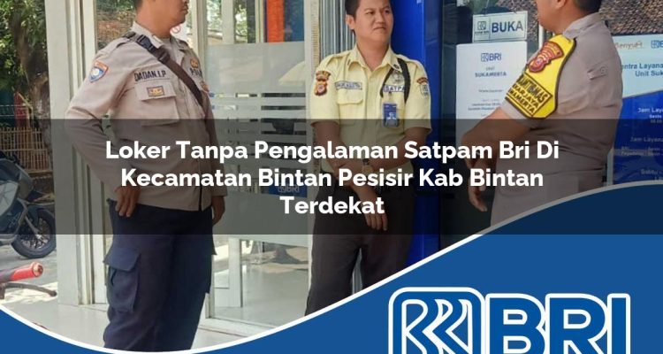 loker tanpa pengalaman satpam bri di kecamatan bintan pesisir kab bintan terdekat 1754444316